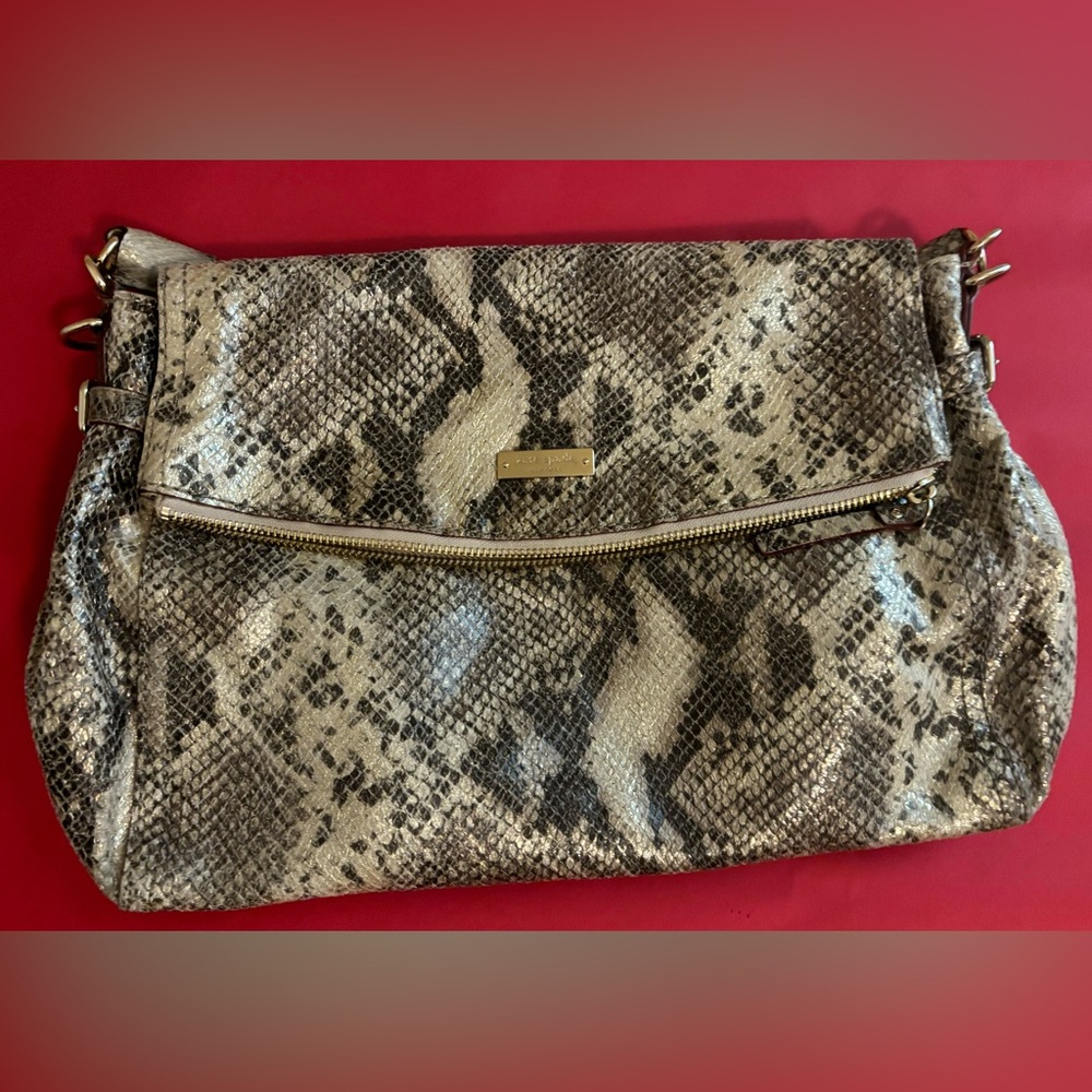 Kate Spade Metallic Two Tone Python Embossed Leat… - image 5